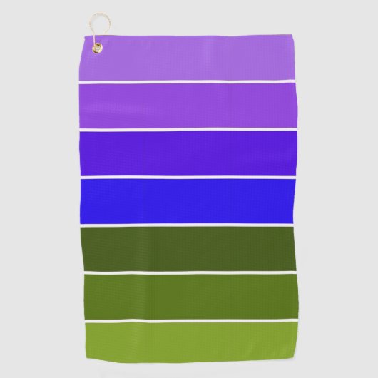 Serviette De Golf Bleu, bleu et vert (Devant)