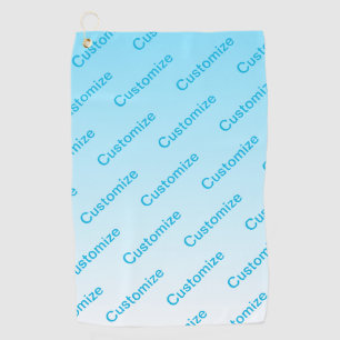 Serviette De Golf Bleu ciel (couleur changeable!) ombre et motif de