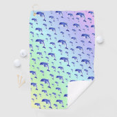 Serviette De Golf bleu, dauphin, poisson, nature, aquatique, design, (En situation)