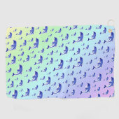 Serviette De Golf bleu, dauphin, poisson, nature, aquatique, design, (Horizontal)
