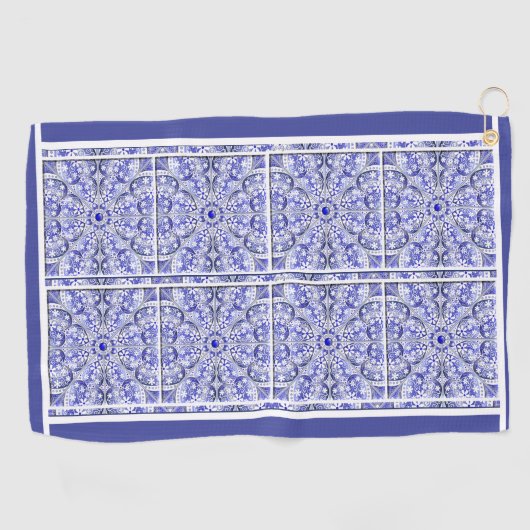 Serviette De Golf Bleu de dentelle en céramique de Grèce (Horizontal)