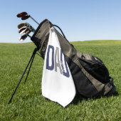 Serviette De Golf Bleu de marine moderne Papa personnalisé établi (Vert)