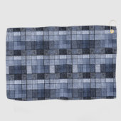Serviette De Golf Bleu, denim, tartan, plaid. (Horizontal)