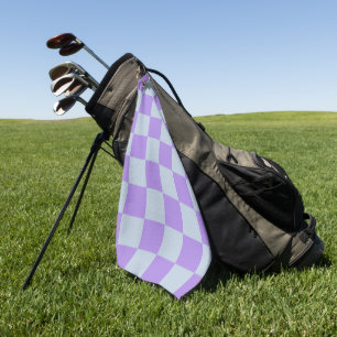 Serviette De Golf Bleu doux et carreaux lavande