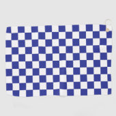 Serviette De Golf Bleu et blanc à carreaux (Horizontal)