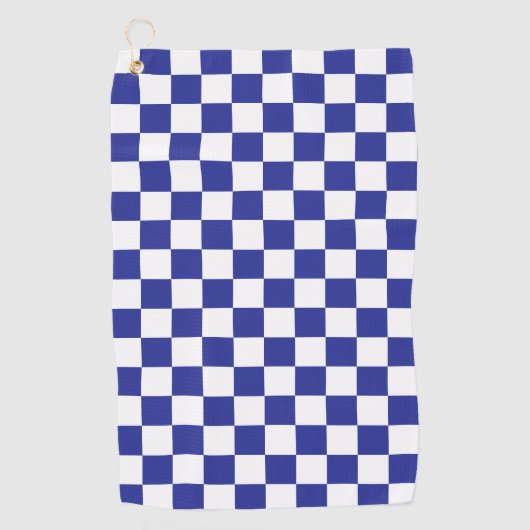 Serviette De Golf Bleu et blanc à carreaux (Devant)