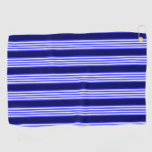 Serviette De Golf Bleu et blanc cinq bandes motif (Horizontal)