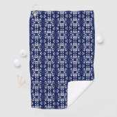 Serviette De Golf Bleu et blanc motif abstrait unique (En situation)