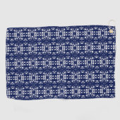 Serviette De Golf Bleu et blanc motif abstrait unique (Horizontal)