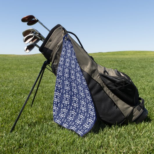 Serviette De Golf Bleu et blanc motif abstrait unique (Vert)