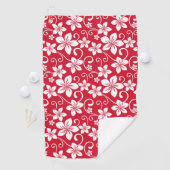 SERVIETTE DE GOLF BLEU HAWAII (ROUGE) (En situation)