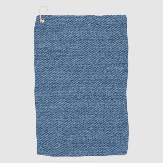 Serviette De Golf Bleu jeans poussière, texture jeans denim. (Devant)