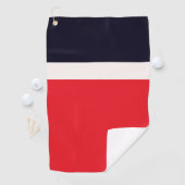 Serviette De Golf Bleu Marine Avec Rouge (En situation)