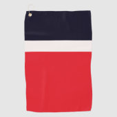 Serviette De Golf Bleu Marine Avec Rouge (Devant)