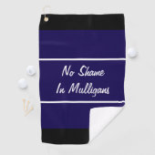 Serviette De Golf Bleu marine drôle pas honte mulligans cadeau pour (En situation)