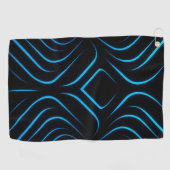 Serviette de golf - bleu néon (Horizontal)