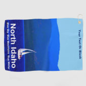 Serviette De Golf Bleu nord de l'Idaho (Horizontal)