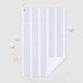Serviette De Golf Bleu pâle et blanc cinq bandes motif (En situation)