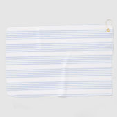 Serviette De Golf Bleu pâle et blanc cinq bandes motif (Horizontal)