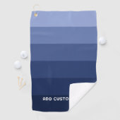 Serviette De Golf Bleu rétro avec nom Simple Sans Serif (En situation)