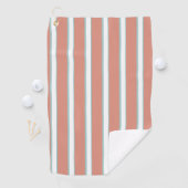 Serviette De Golf Bleu, rose et blanc rayures motif (En situation)