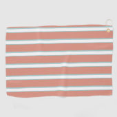 Serviette De Golf Bleu, rose et blanc rayures motif (Horizontal)