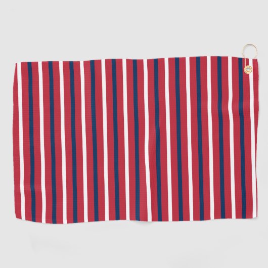 Serviette De Golf Bleu rouge bleu blanc (Horizontal)