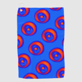 Serviette De Golf Bleu rouge orange (Devant)
