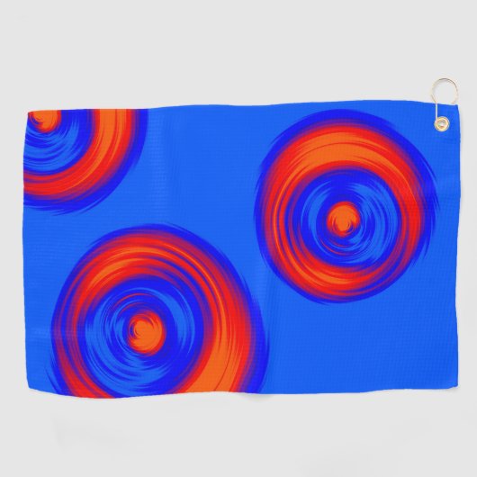 Serviette De Golf Bleu rouge orange (Horizontal)