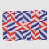 Serviette De Golf Bleu Rouge Traverses (Horizontal)