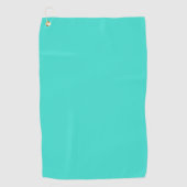Serviette De Golf Bleu Turquoise solide (Devant)
