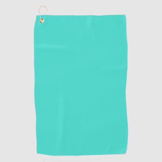 Serviette De Golf Bleu Turquoise solide (Devant)