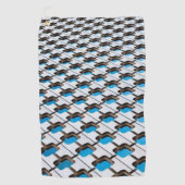 Serviette de golf bleu vert #1 Papa (Devant)