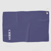 Serviette de golf bleue personnalisée (Horizontal)