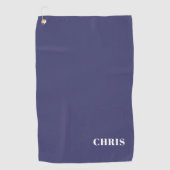Serviette de golf bleue personnalisée (Devant)