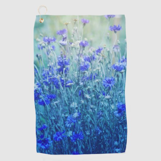 Serviette De Golf Bleuets (Devant)