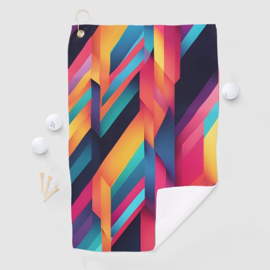 Serviette De Golf Blocs de couleurs vives (En situation)