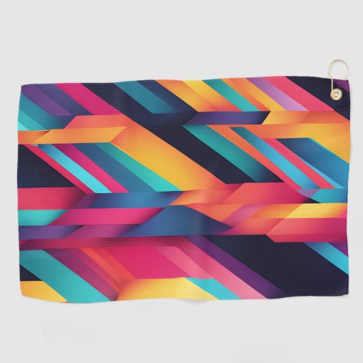 Serviette De Golf Blocs de couleurs vives (Horizontal)