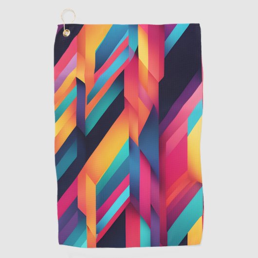 Serviette De Golf Blocs de couleurs vives (Devant)