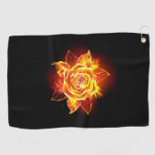 Serviette De Golf Blooming Fire Rose (Horizontal)