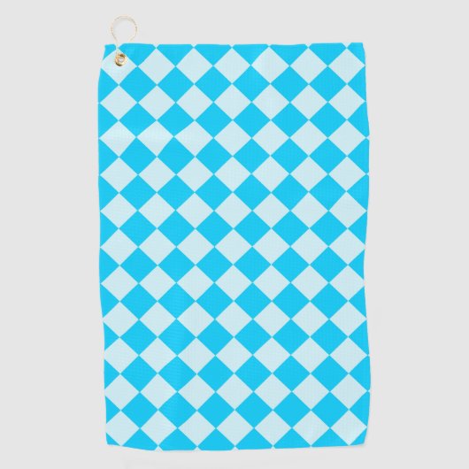 Serviette De Golf Blue Checker Diamond Pattern (Devant)