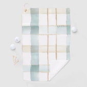 Serviette De Golf Blue Cream White Plaid (En situation)