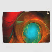 Serviette De Golf Blue Eye Moderne Abstrait Art Cool Motif #16 (Horizontal)