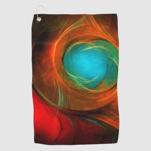 Serviette De Golf Blue Eye Moderne Abstrait Art Cool Motif #16 (Devant)