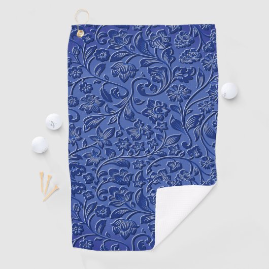 Serviette De Golf Blue Floral Golf Towel (En situation)