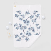Serviette De Golf Blue Floral Golf Towel (En situation)