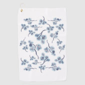 Serviette De Golf Blue Floral Golf Towel (Devant)