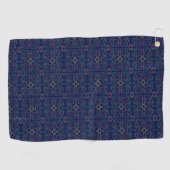 Serviette de golf Blue Geometry Shuffle (Horizontal)