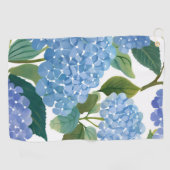 Serviette De Golf Blue Hydrangeas | Beautiful Floral Bush (Horizontal)