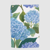 Serviette De Golf Blue Hydrangeas | Beautiful Floral Bush (Devant)